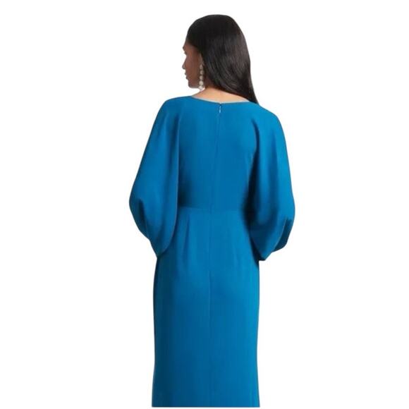 Sachin & Babi Womens Size 6 Teal Gabby V Neck Long Sleeve Beaded Maxi Gown NWT - Picture 9 of 14